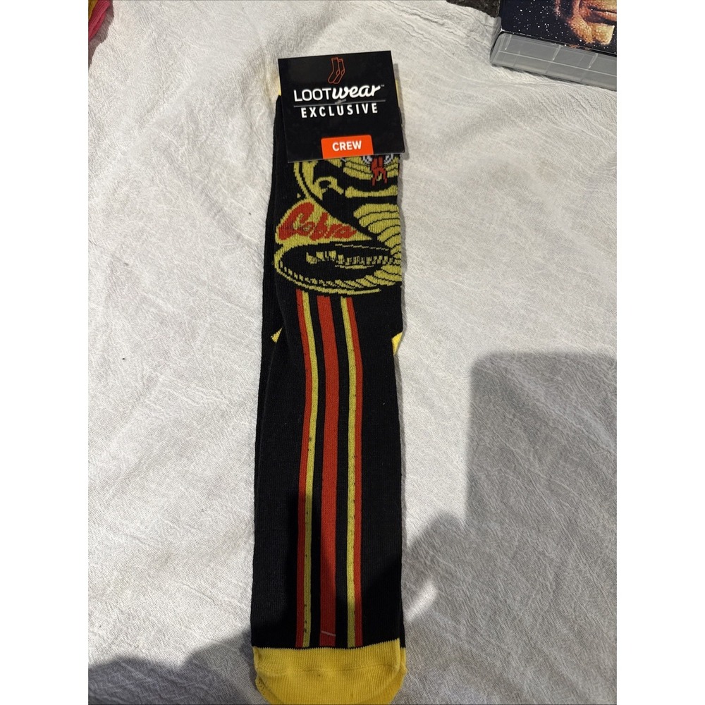 Cobra Kai Crew Socks Karate Kid Loot Crate Lootwear Netflix Ralph Macchio